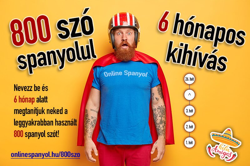 800 spanyol sz&oacute; &eacute;s p&eacute;ldamondat 6 h&oacute;nap alatt